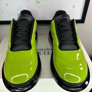 Alexander McQueen Men's Lime Green and Black Sneakers